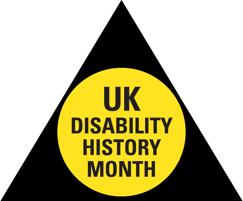 UK Disability History Month Black Triangular Logo